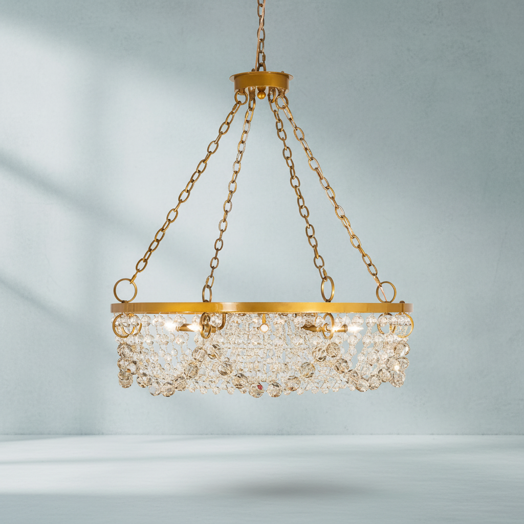 Luster Gaze Radiant Cascade Round Chandelier - Background Shot