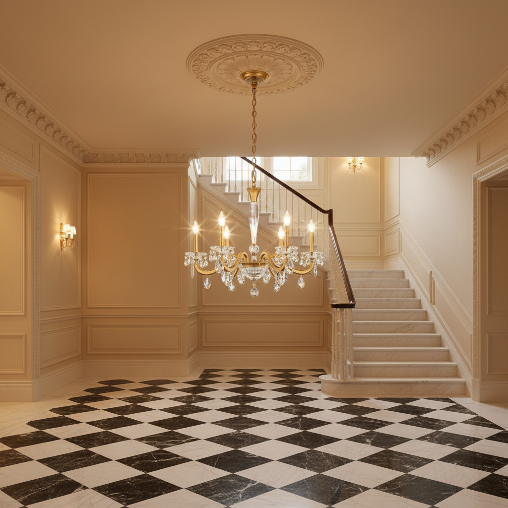Luster Gaze  San Marco 6-light chandelier 24" - grand American estate foyer