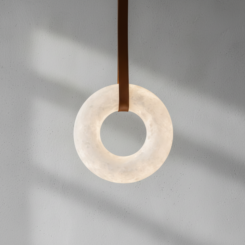 Luster Gaze Alabaster Aura Round Pendant Chandelier - Background Shot