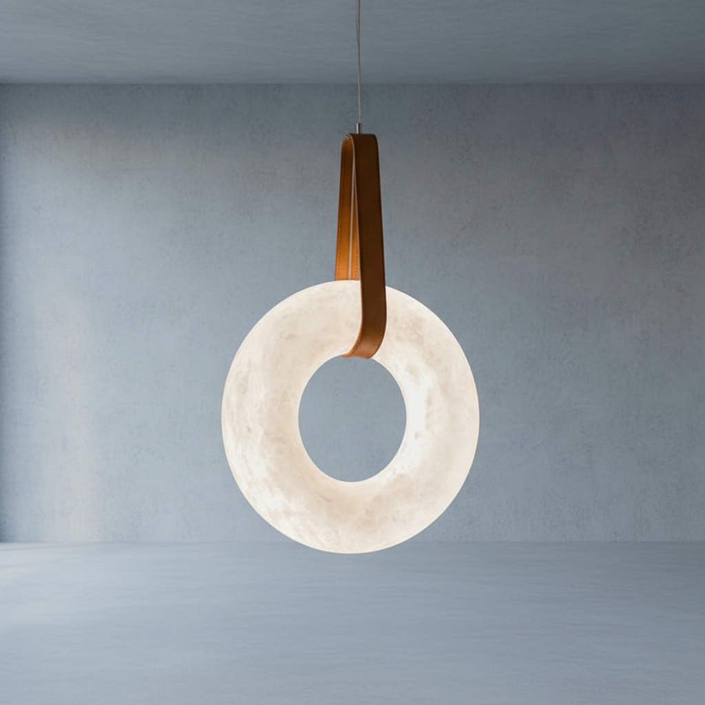 Luster Gaze Alabaster Aura Round Pendant Chandelier - Background Shot