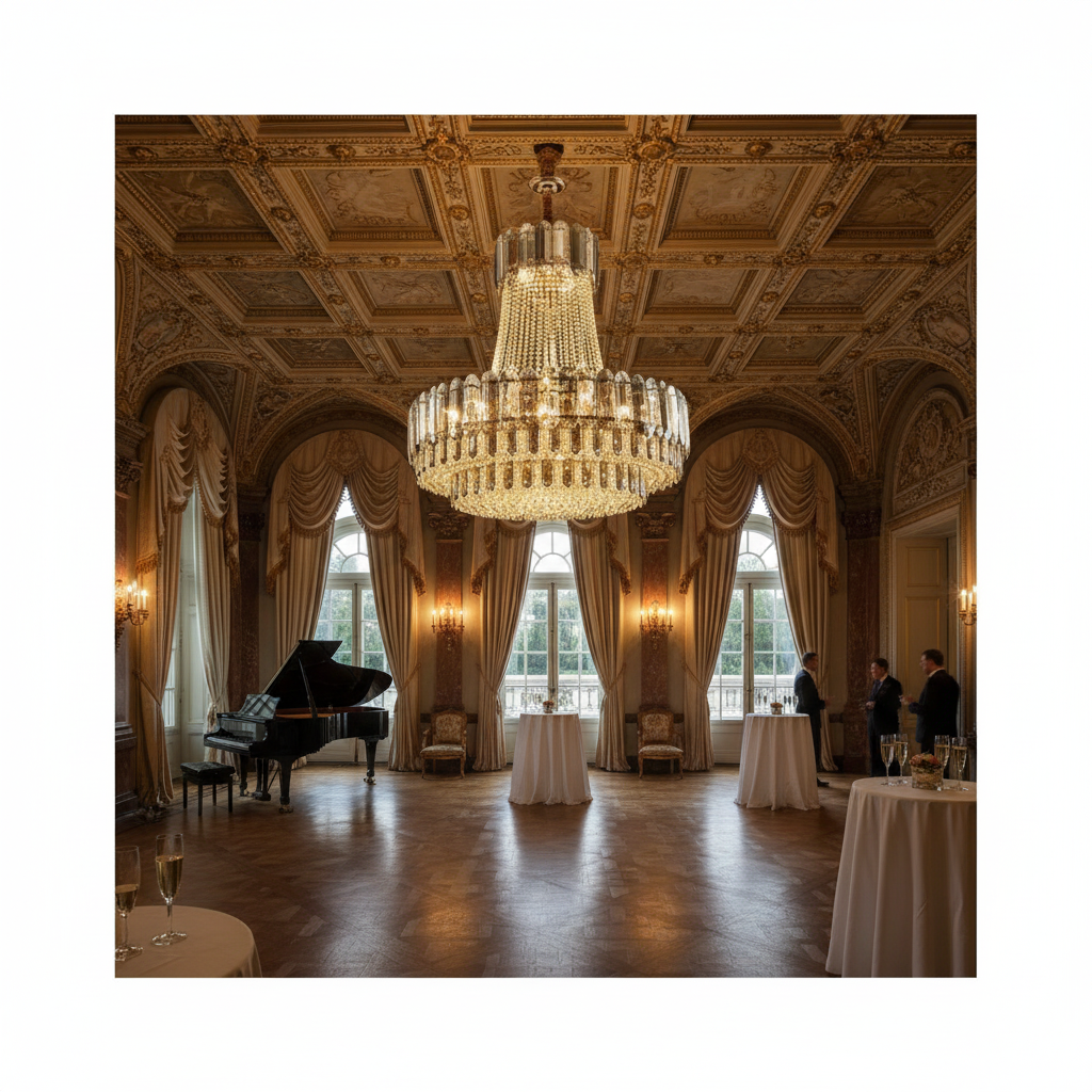 Luster Gaze Radiant Aura Crystal Chandelier - American ballroom or formal entertaining space