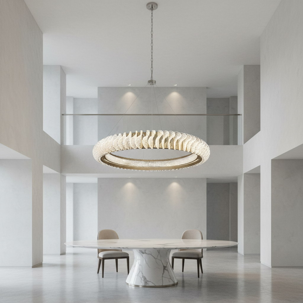 Luster Gaze Grand Luminous Ring Chandelier - Background Shot