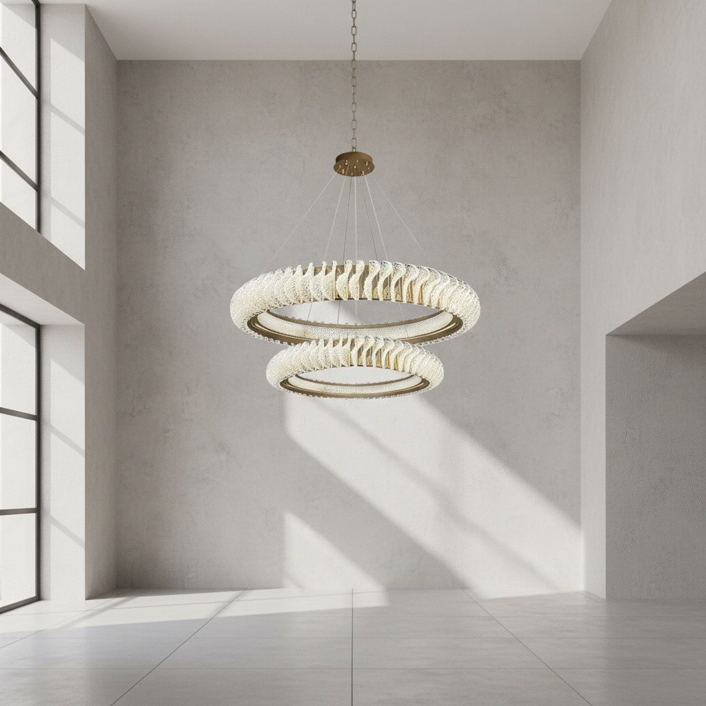 Luster Gaze Grand Luminous Ring Chandelier - Background Shot