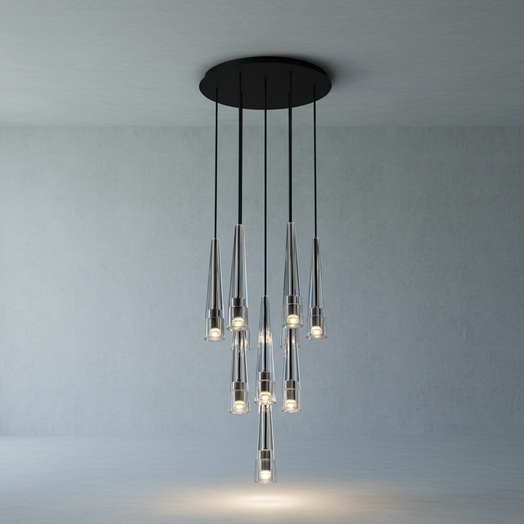 Luster Gaze Starlight Radiance Round Chandelier - Background Shot