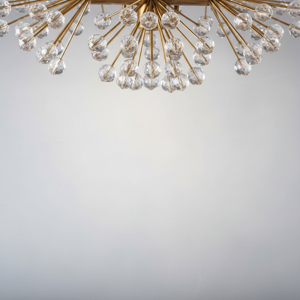 Luster Gaze Radiant Halo Crystal Ring Chandelier - Background Shot