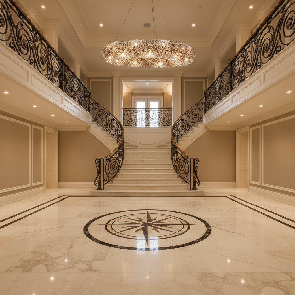 Luster Gaze LG Aleya Crystal Ring Chandelier - grand American foyer with two-story ceiling