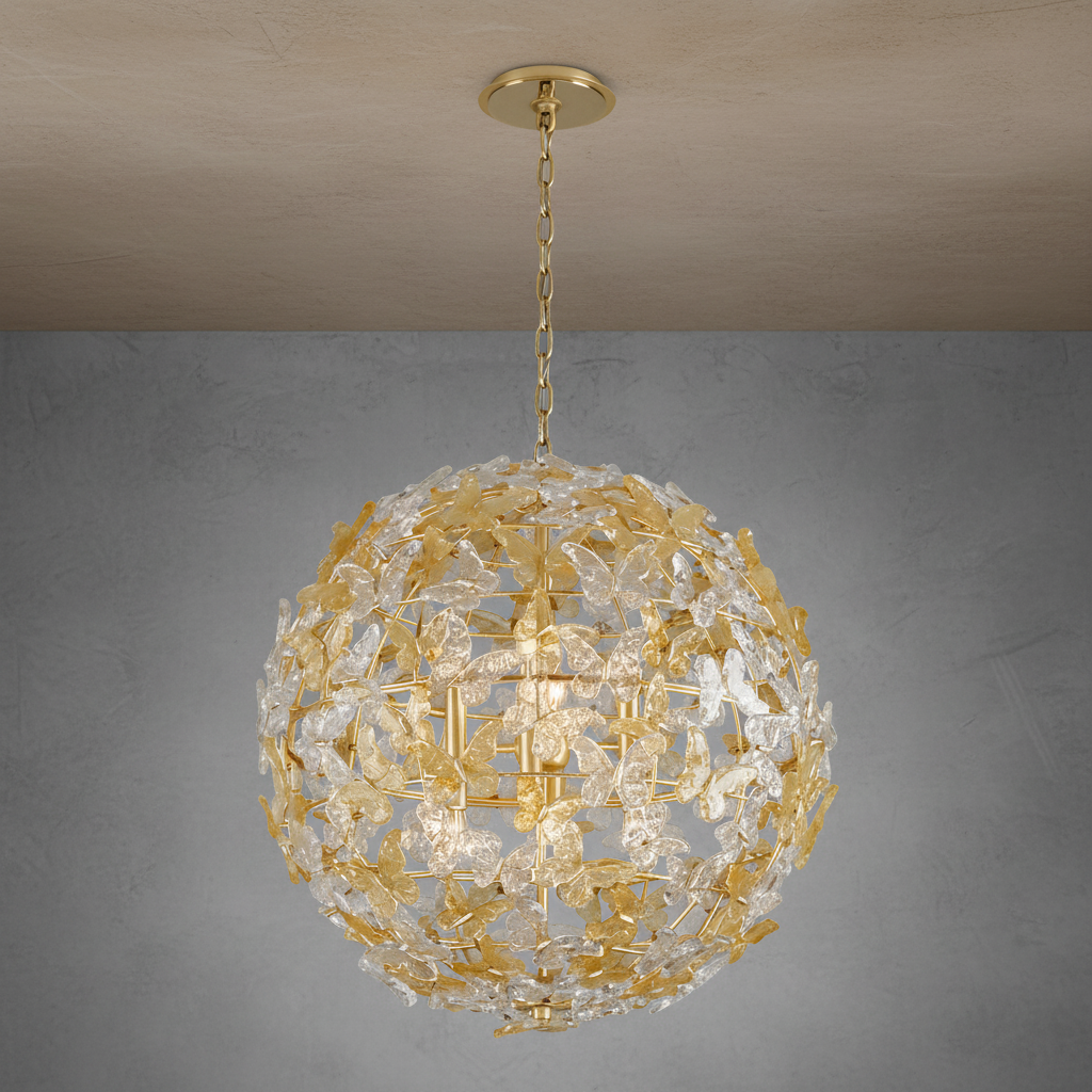 Luster Gaze Radiant Flutter 8-Light Butterfly Chandelier - Background Shot
