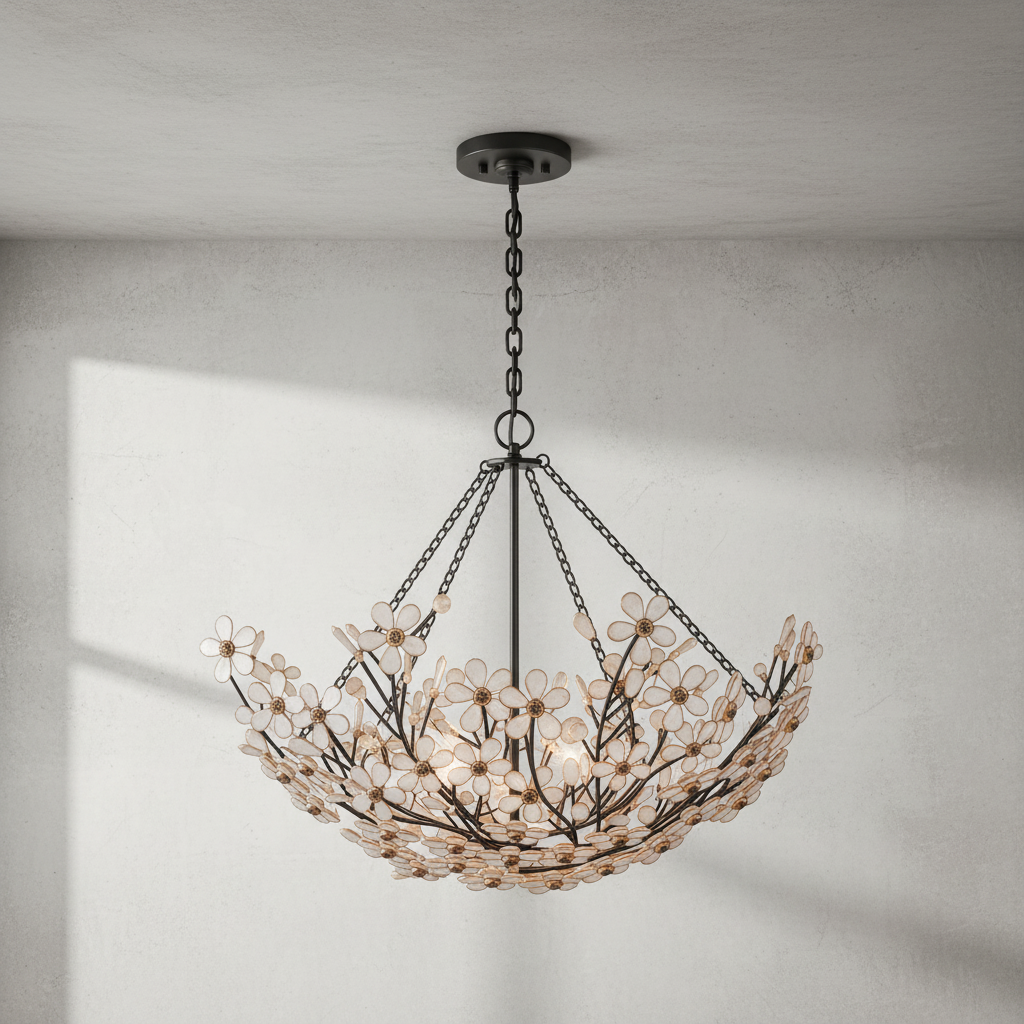 Luster Gaze Radiant Aura 6-Light Round Chandelier - Background Shot