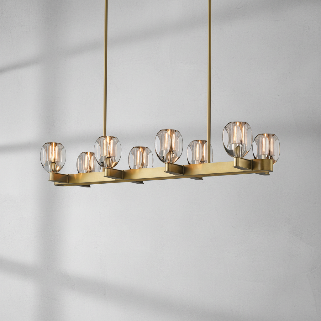 Luster Gaze Radiant Linear 8-Light Chandelier - Background Shot