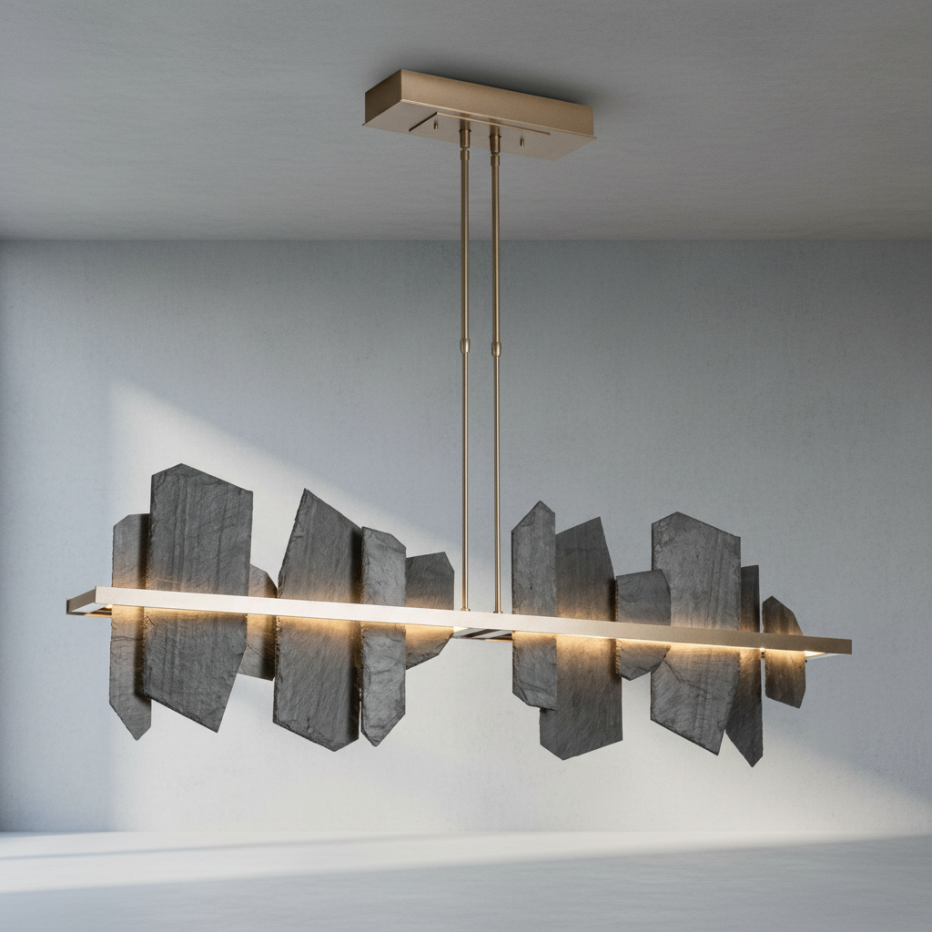 Luster Gaze Aetheria Grand Linear Chandelier - Background Shot