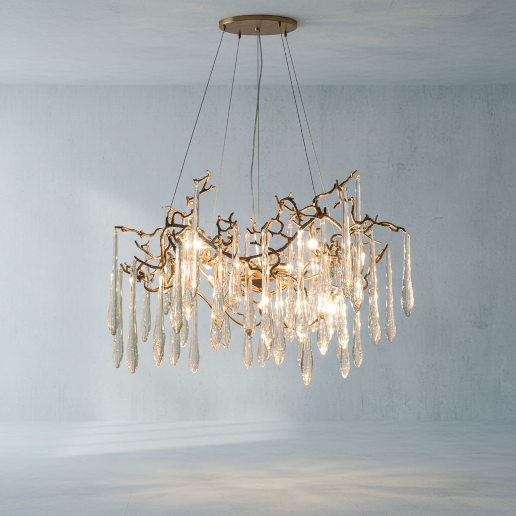 Luster Gaze Radiant Bloom Crystal Branch Chandelier - Background Shot
