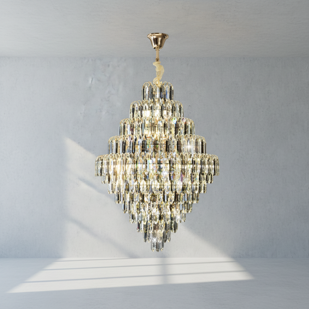 Luster Gaze Grand Radiance K9 Crystal Chandelier - Background Shot