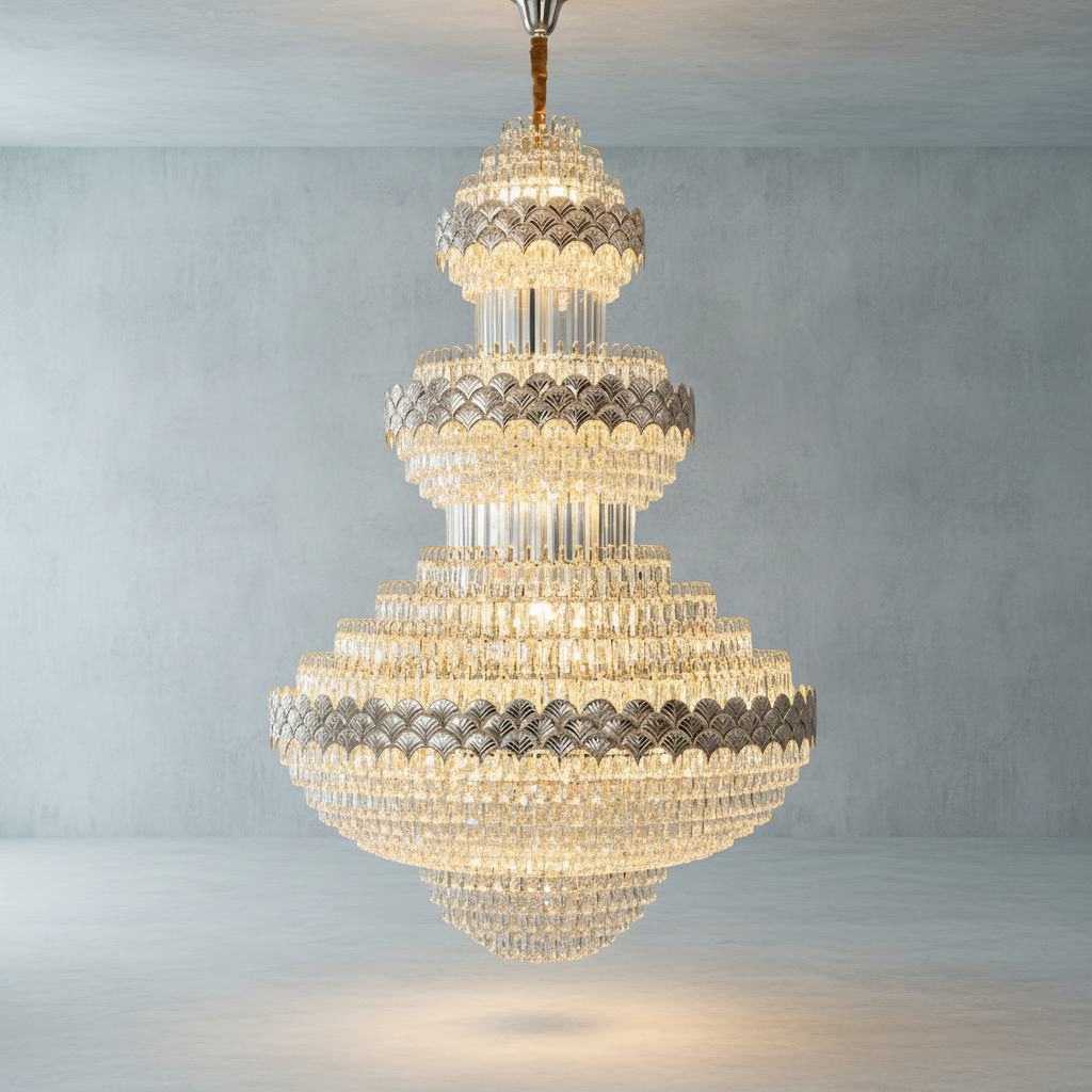 Luster Gaze Majestic Empire Multi-Tier Crystal Chandelier - Background Shot