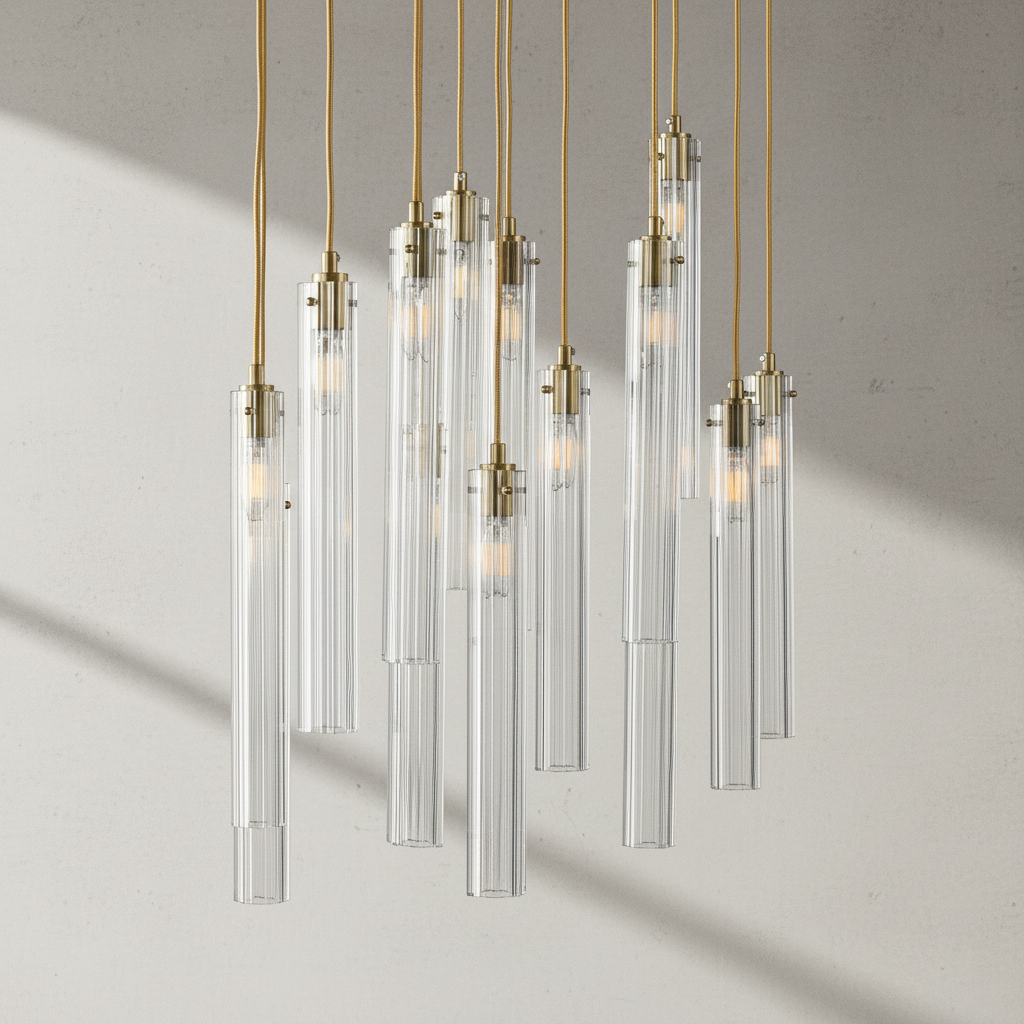 Luster Gaze Aura Cascade Linear Chandelier - Background Shot