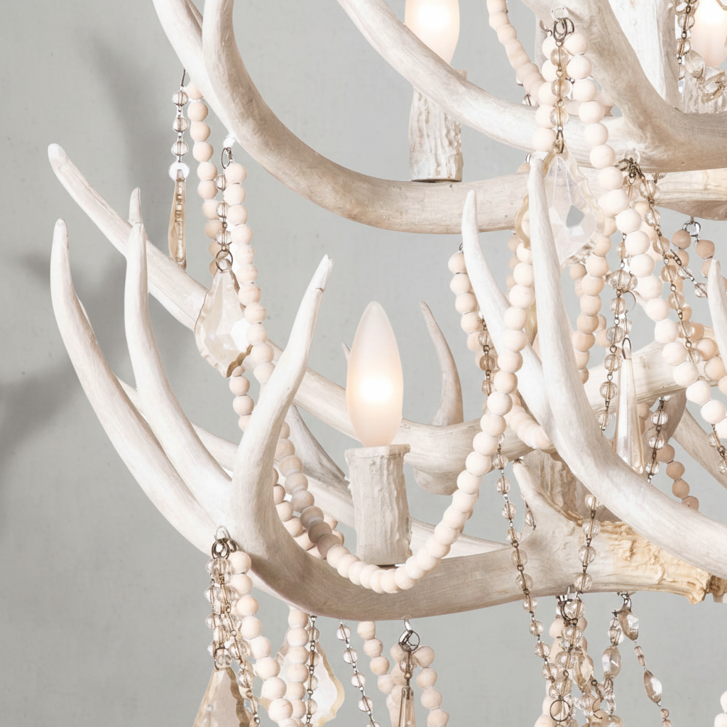 Luster Gaze Coastal Antler Chandelier - Background Shot