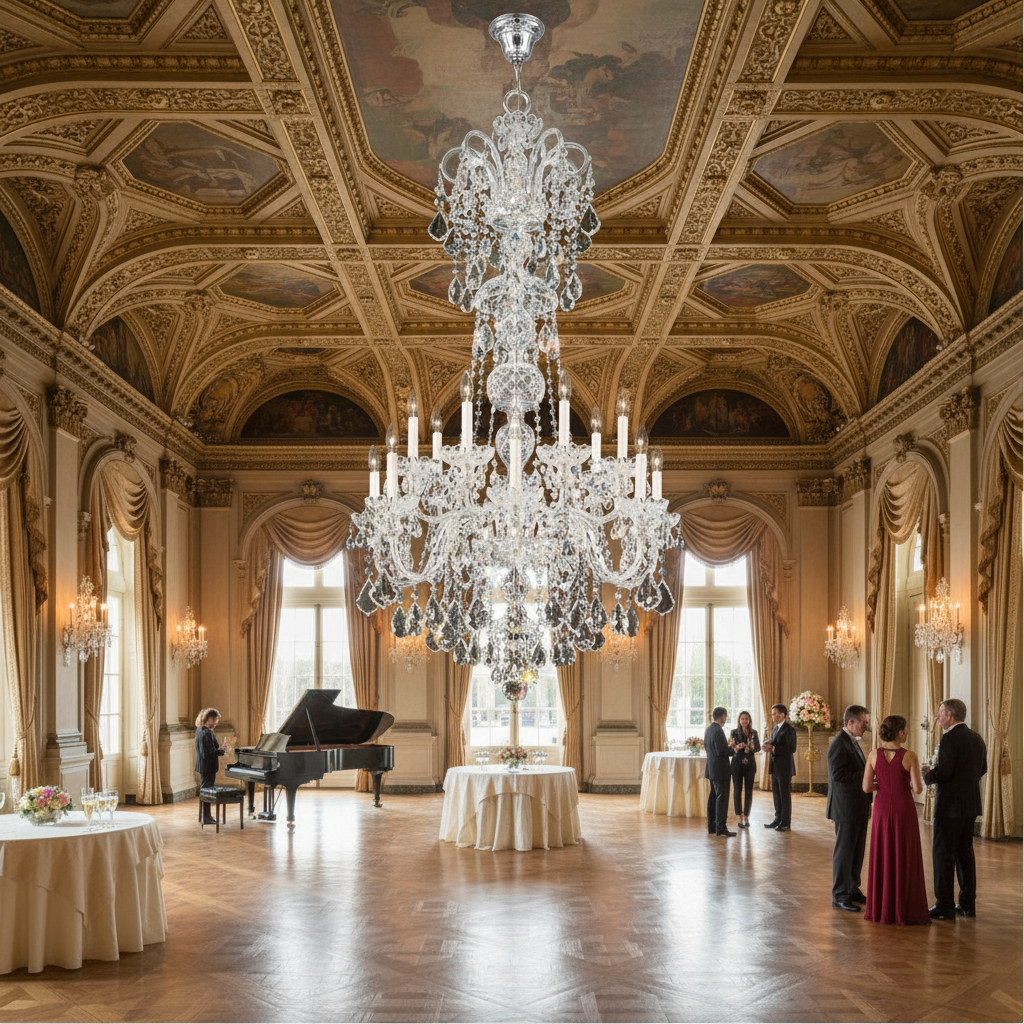 Luster Gaze Grand Bohemian Crystal Chandelier - American ballroom or formal entertaining space