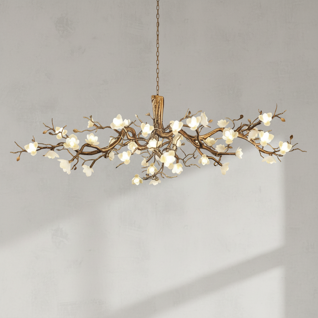Luster Gaze Gilded Blossom Branch Chandelier - Background Shot