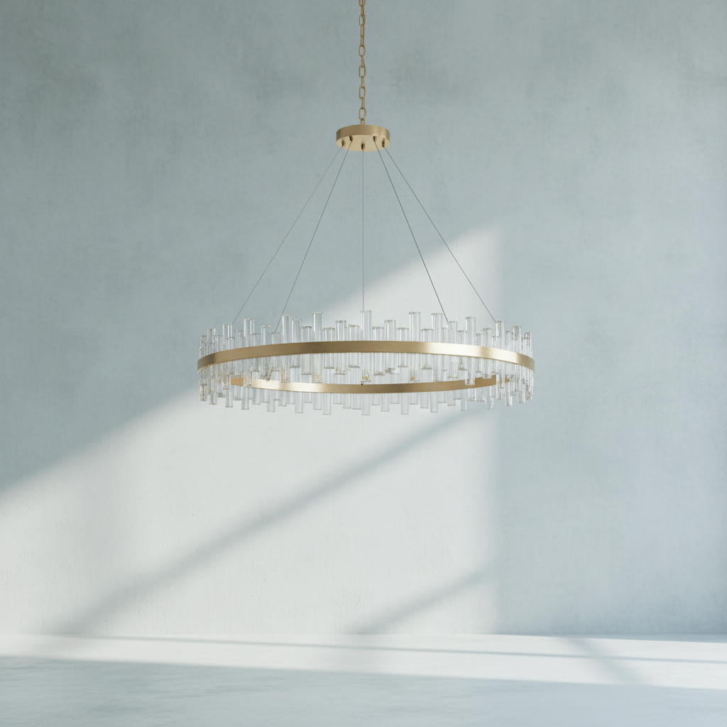 Luster Gaze Cosmic Ring LED Chandelier - Background Shot