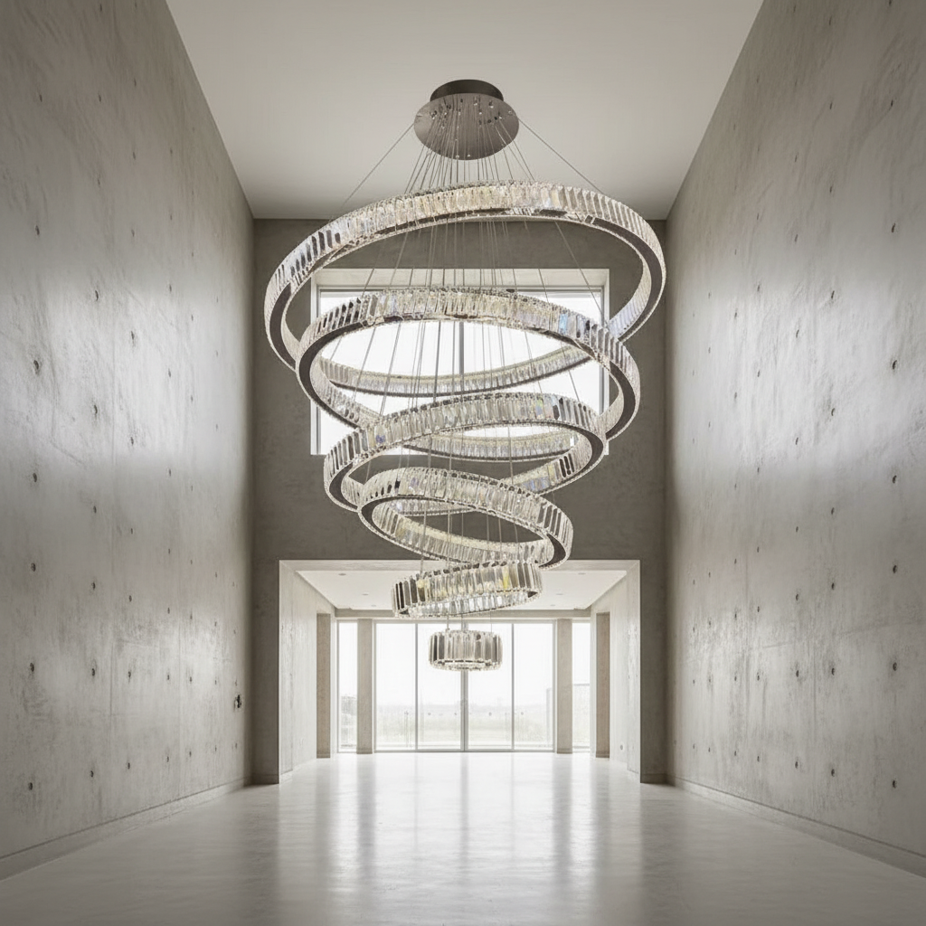 Luster Gaze Radiant Cascade Multi-Ring Chandelier - Background Shot
