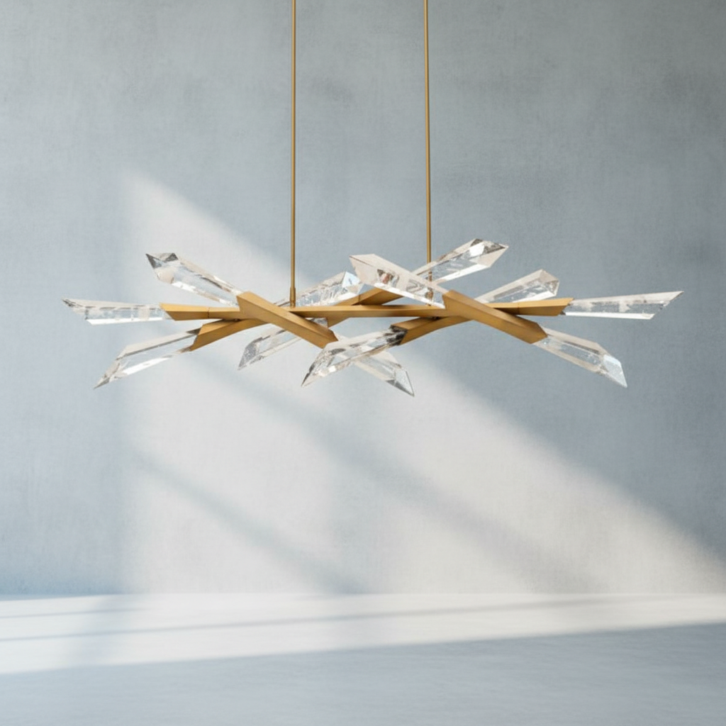 Luster Gaze Aura Grandeur Linear Chandelier - Background Shot
