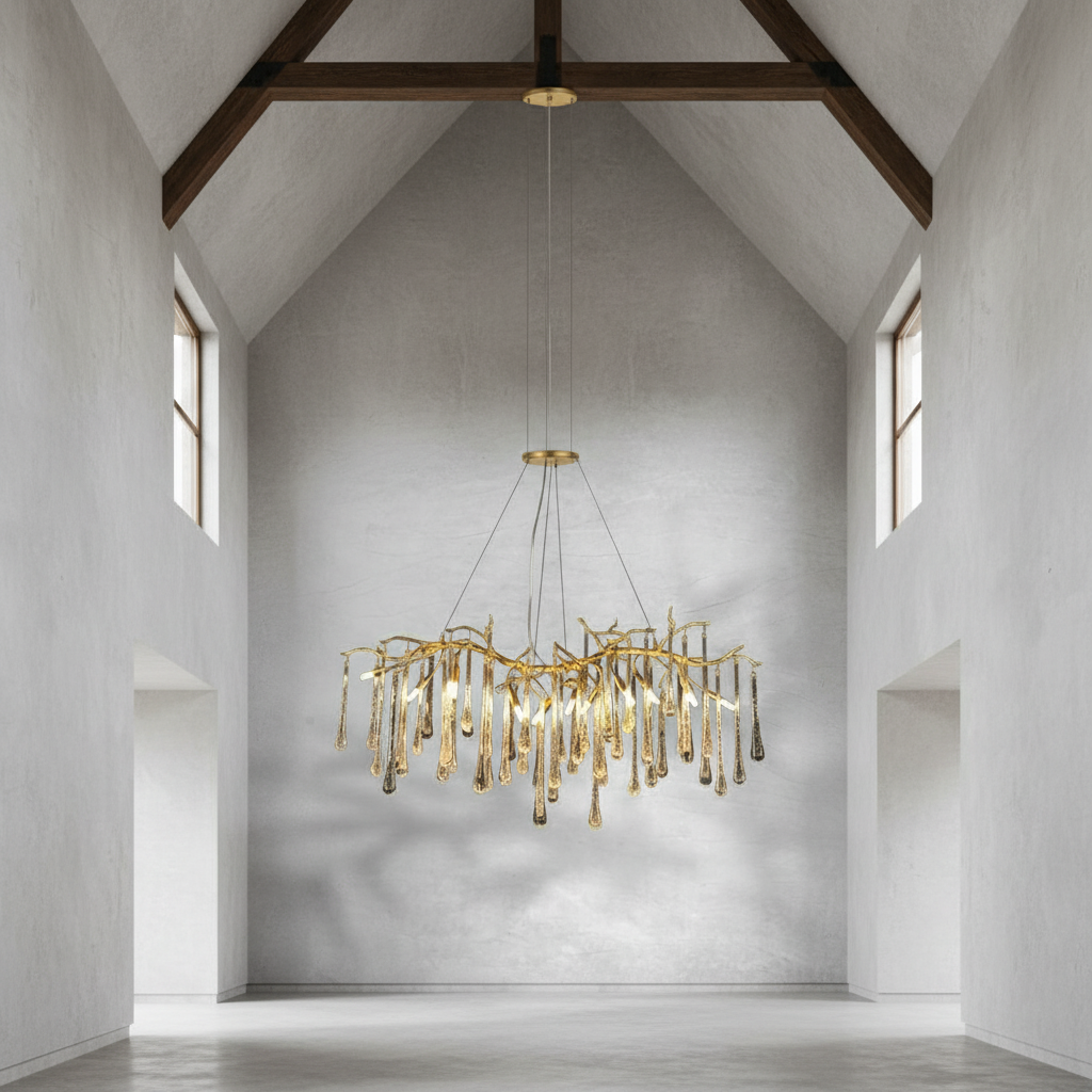 Luster Gaze Veridian Bloom Branch Chandelier - Background Shot