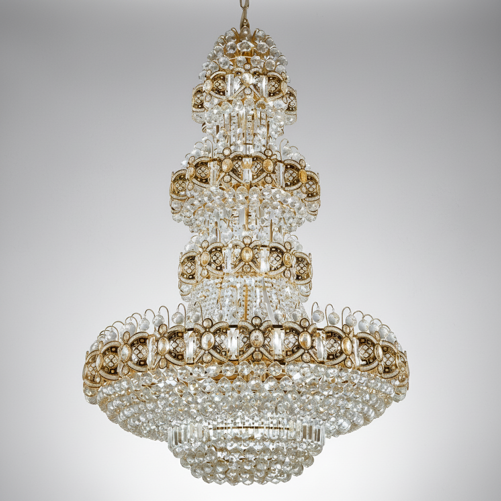 Luster Gaze Regal Radiance Empire Grand Chandelier - Background Shot