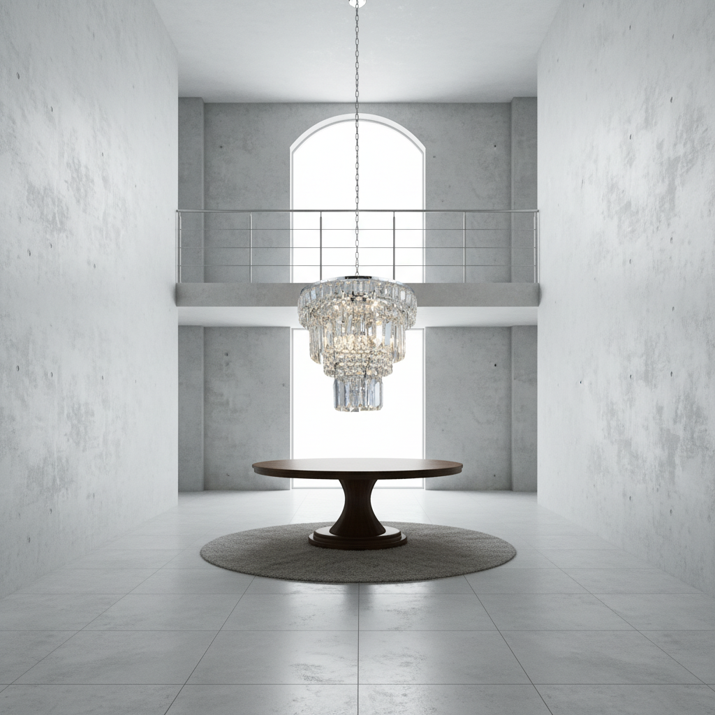 Luster Gaze Majestic Radiance Round Extra Large Chandelier - Background Shot