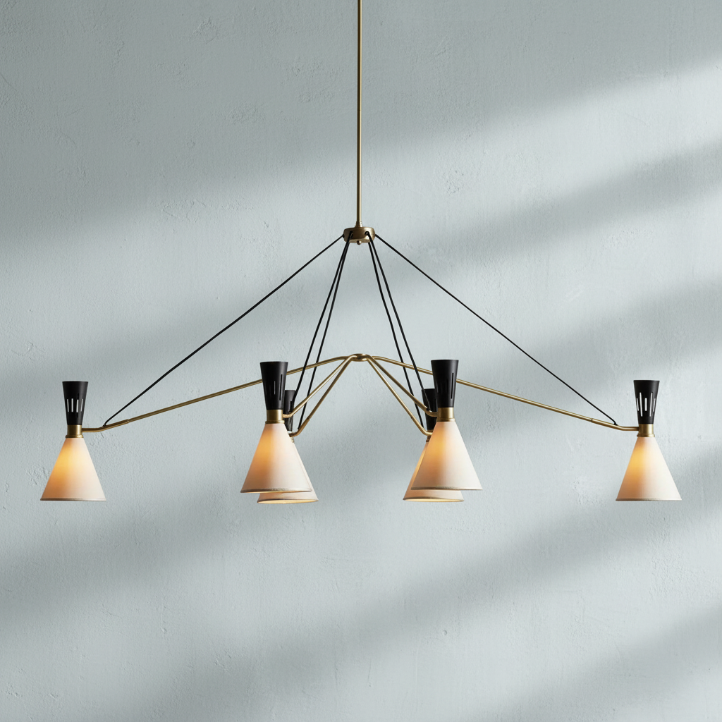 Luster Gaze Aura Grandeur 6-Light Linear Chandelier - Background Shot