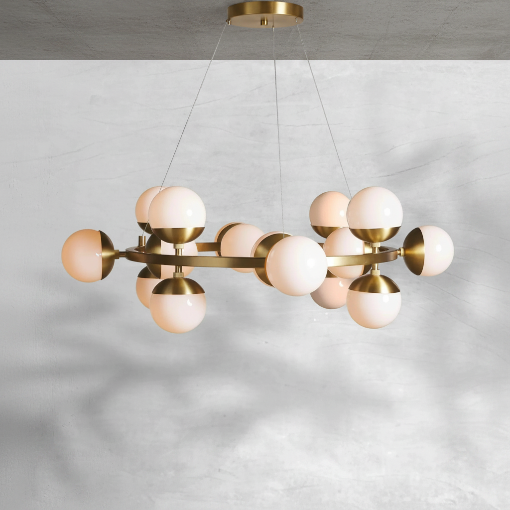 Luster Gaze Stellar Bloom Globe Chandelier - Background Shot
