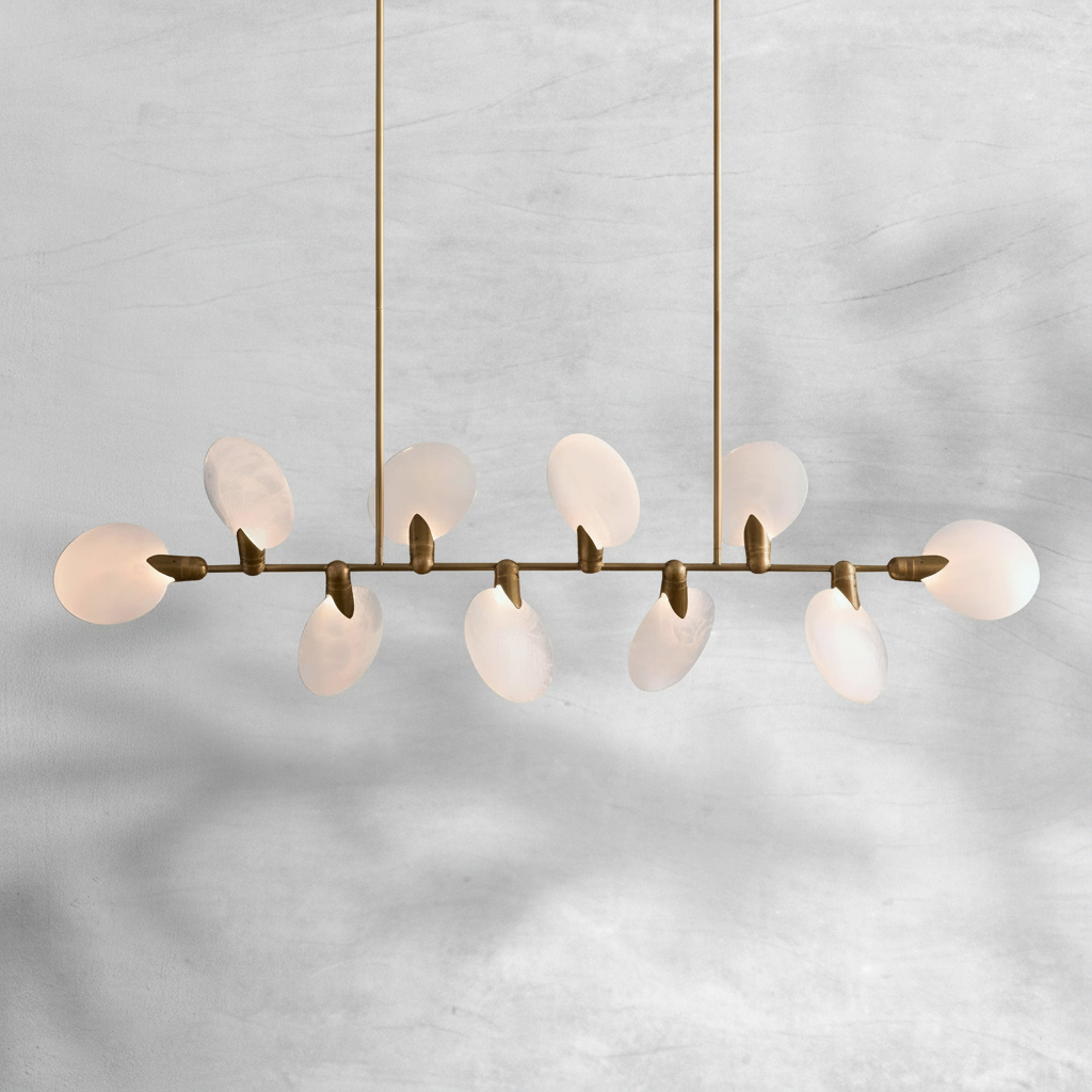 Luster Gaze Petal Cascade Linear Chandelier - Background Shot