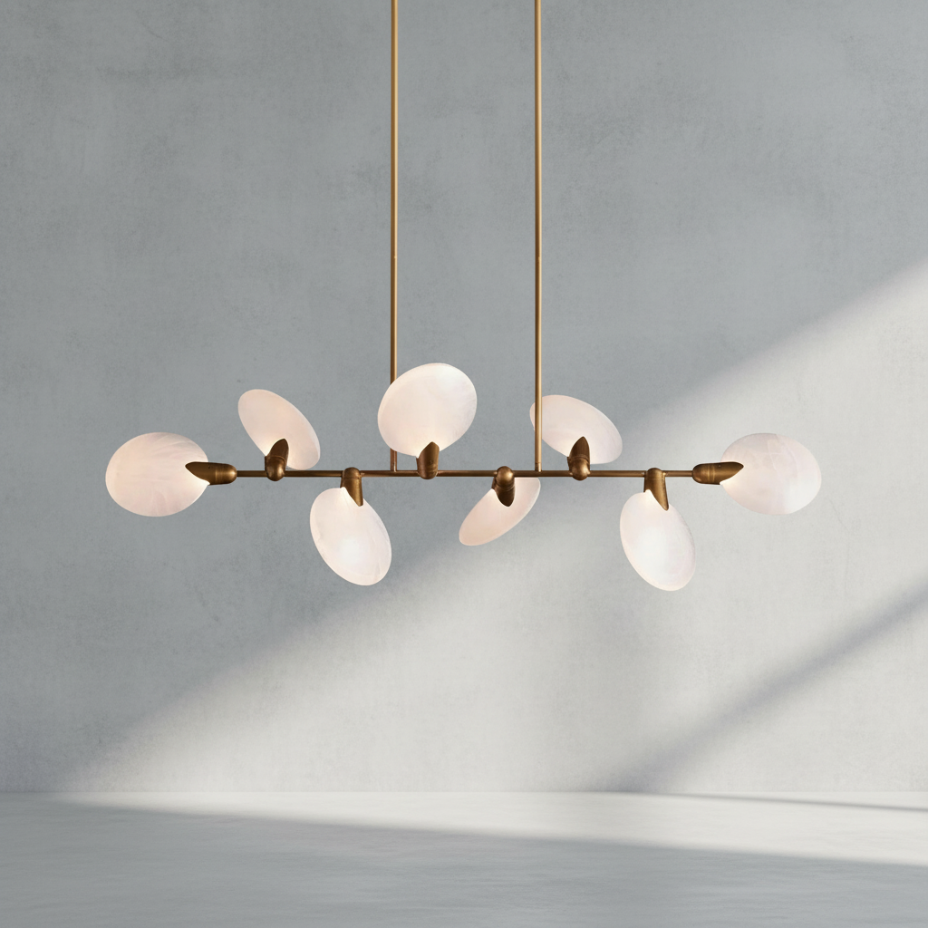 Luster Gaze Petal Cascade Linear Chandelier - Background Shot