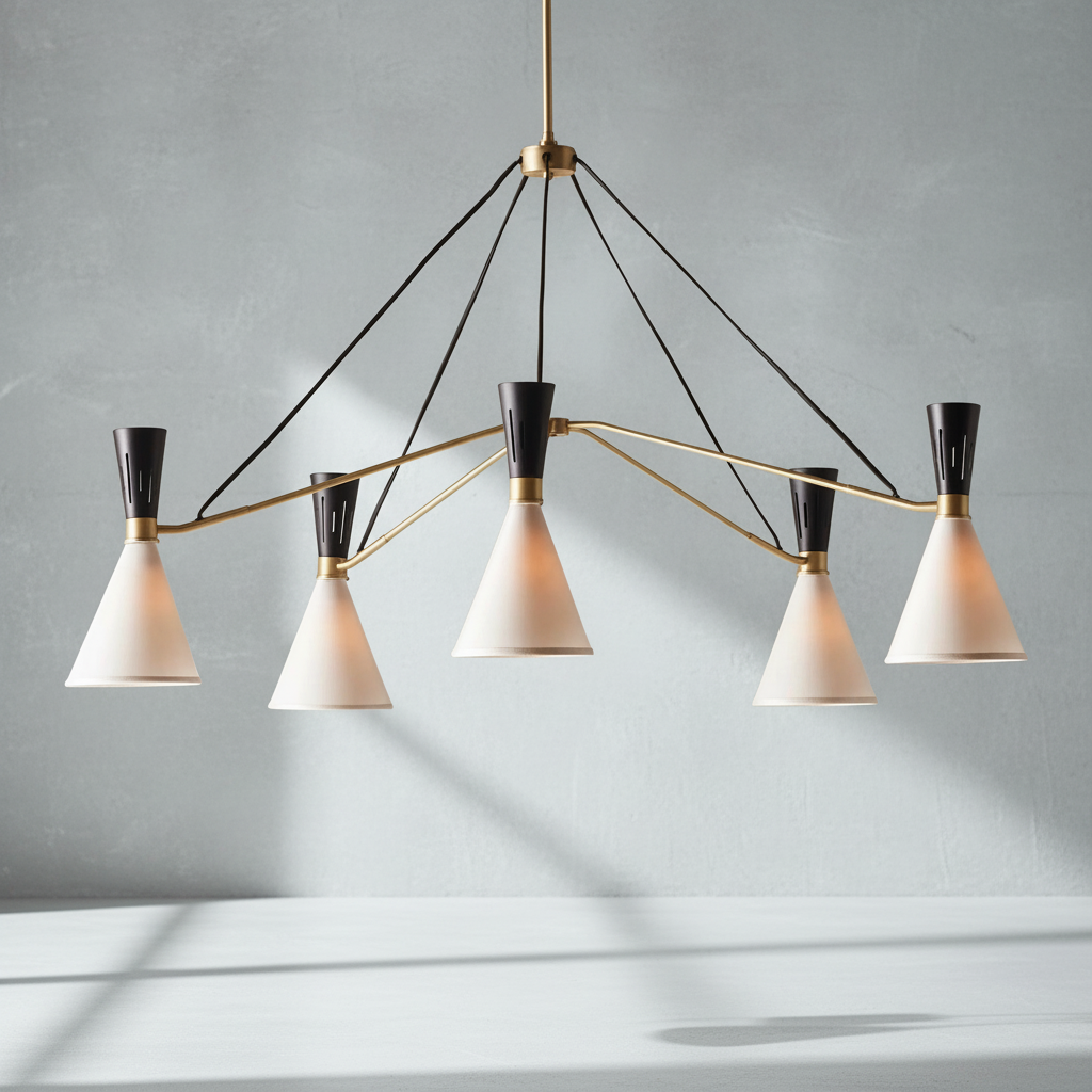 Luster Gaze Aura Grandeur 5-Light Round Chandelier - Background Shot