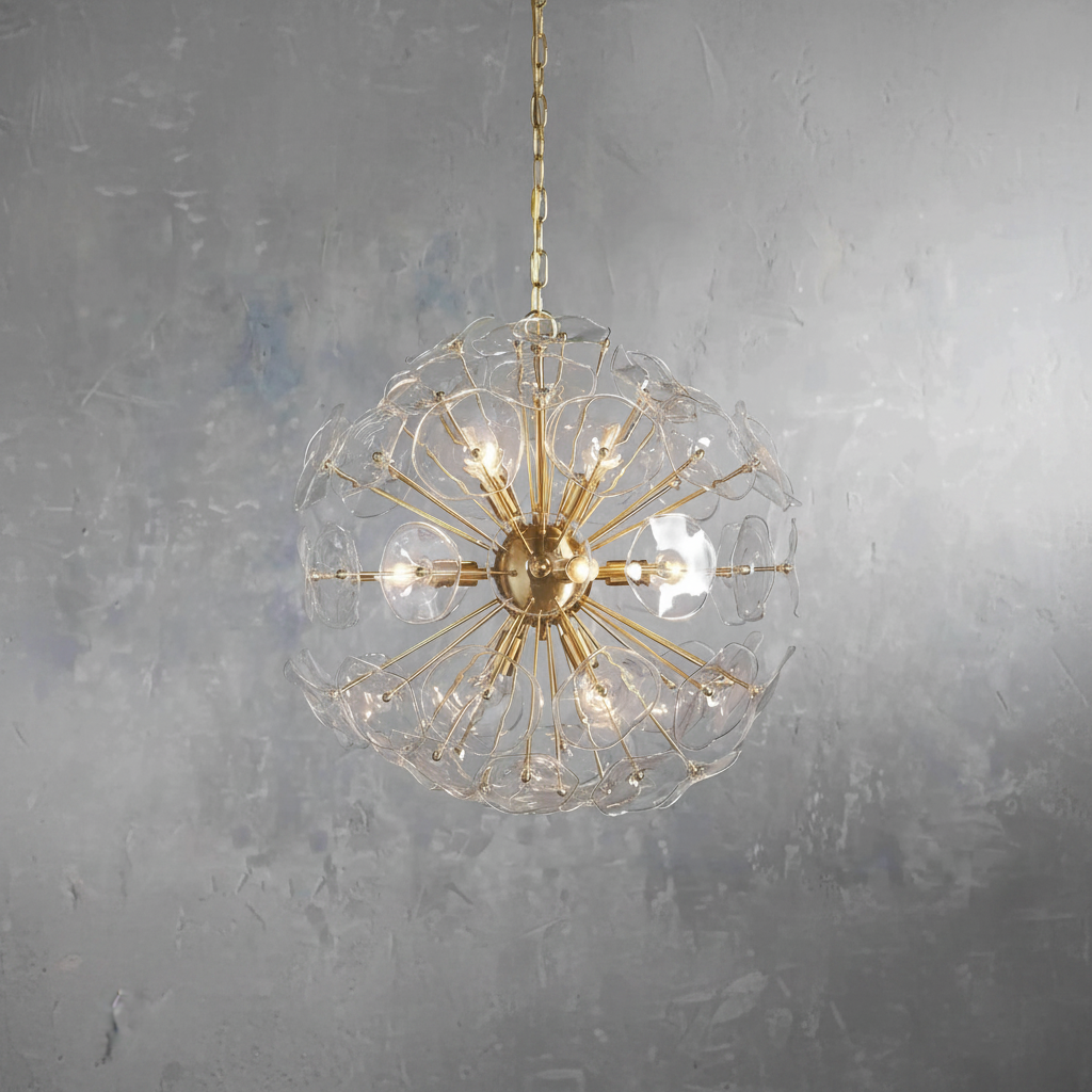 Luster Gaze Bloom Radiance Round Chandelier - Background Shot