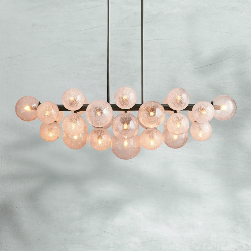 Luster Gaze Radiant Orb Linear Chandelier - Background Shot