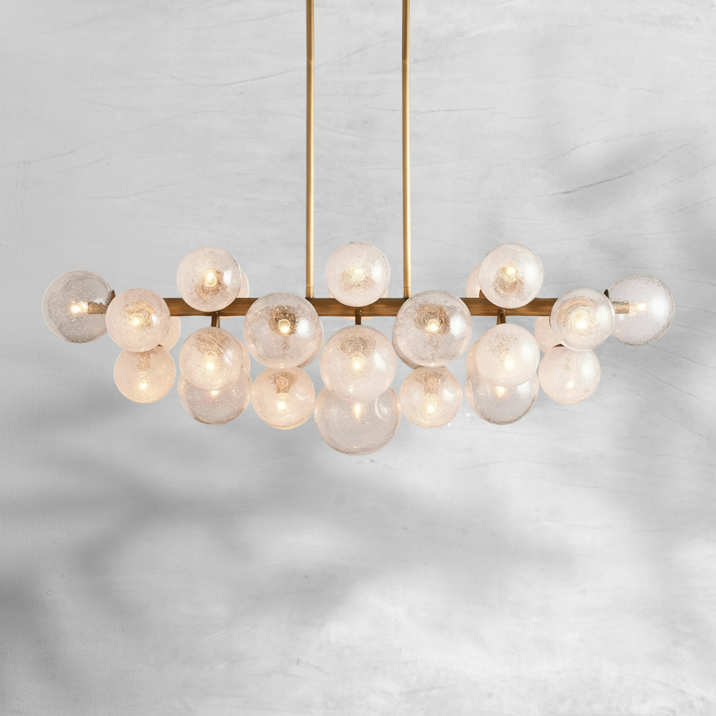 Luster Gaze Radiant Orb Linear Chandelier - Background Shot
