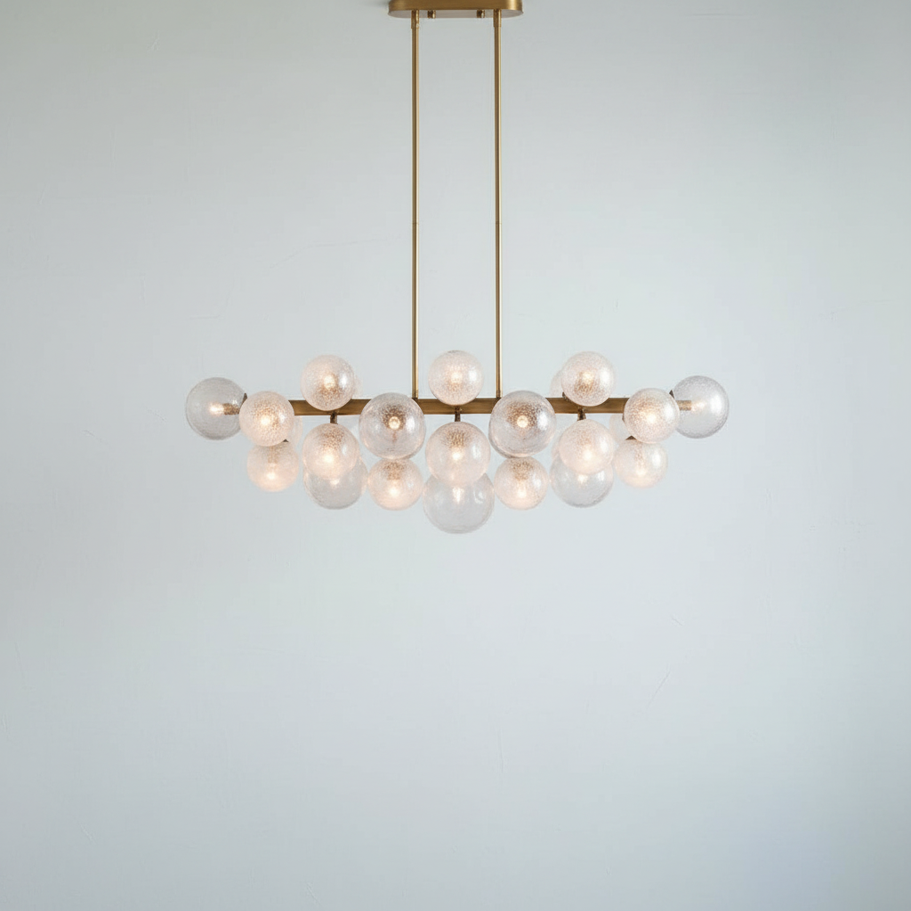 Luster Gaze Radiant Orb Linear Chandelier - Background Shot