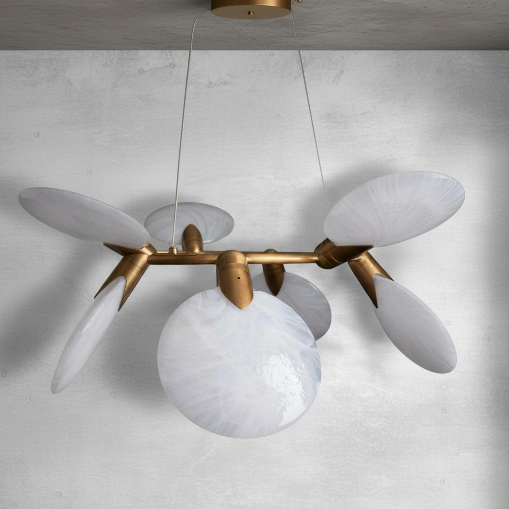 Luster Gaze Petal Bloom Round Chandelier - Background Shot