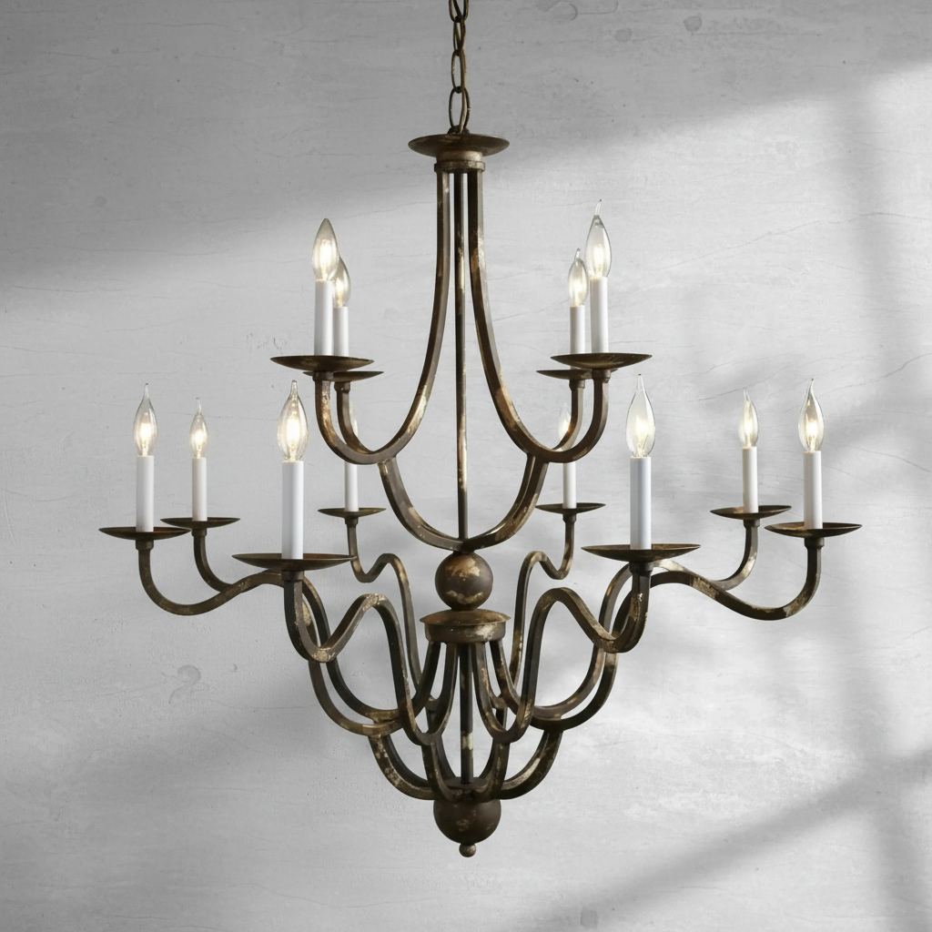 Luster Gaze Regal Grandeur 12-Light Chandelier - Background Shot