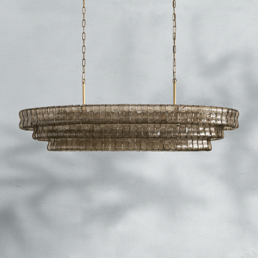 Luster Gaze Veridian Oval Grand Chandelier - Background Shot