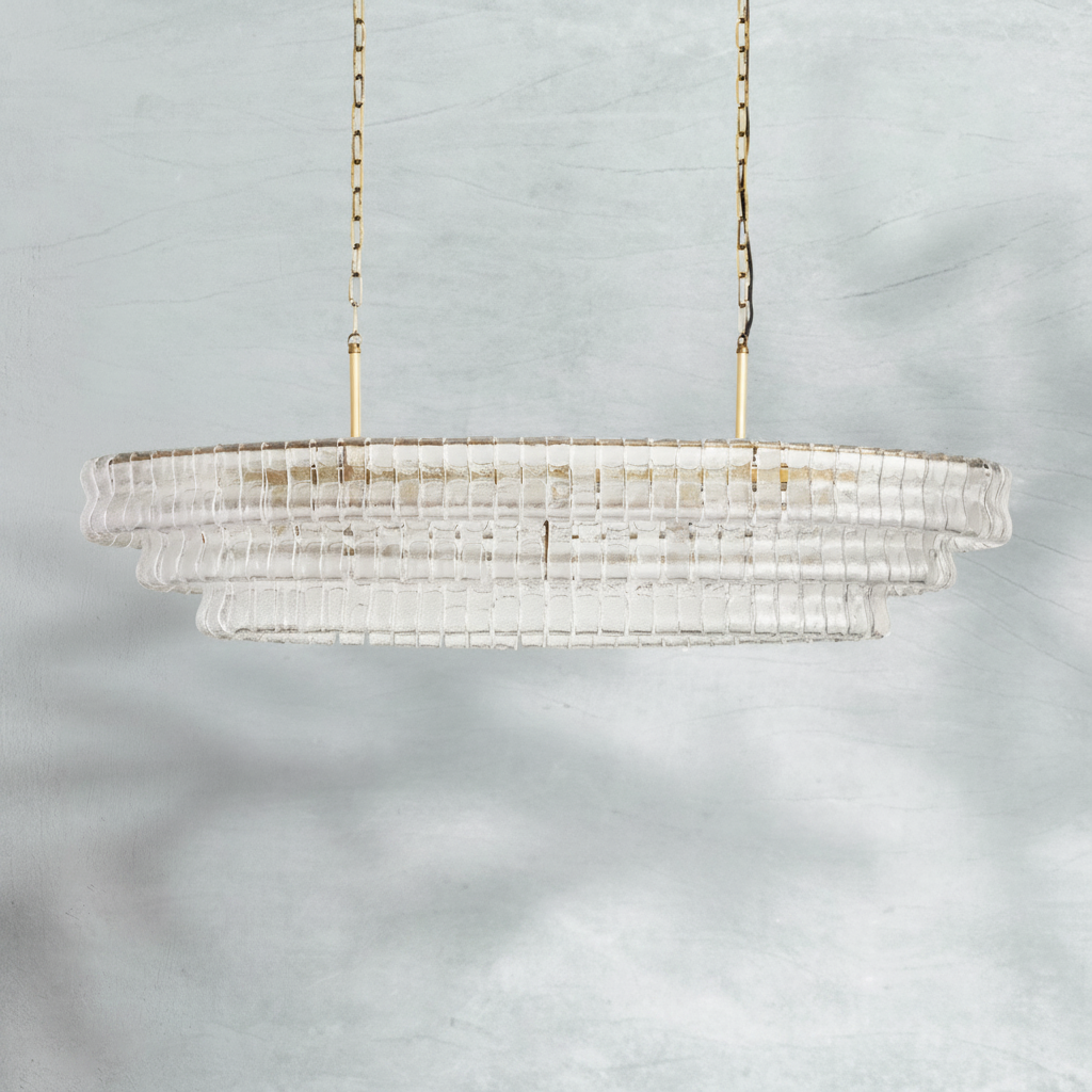 Luster Gaze Veridian Oval Grand Chandelier - Background Shot