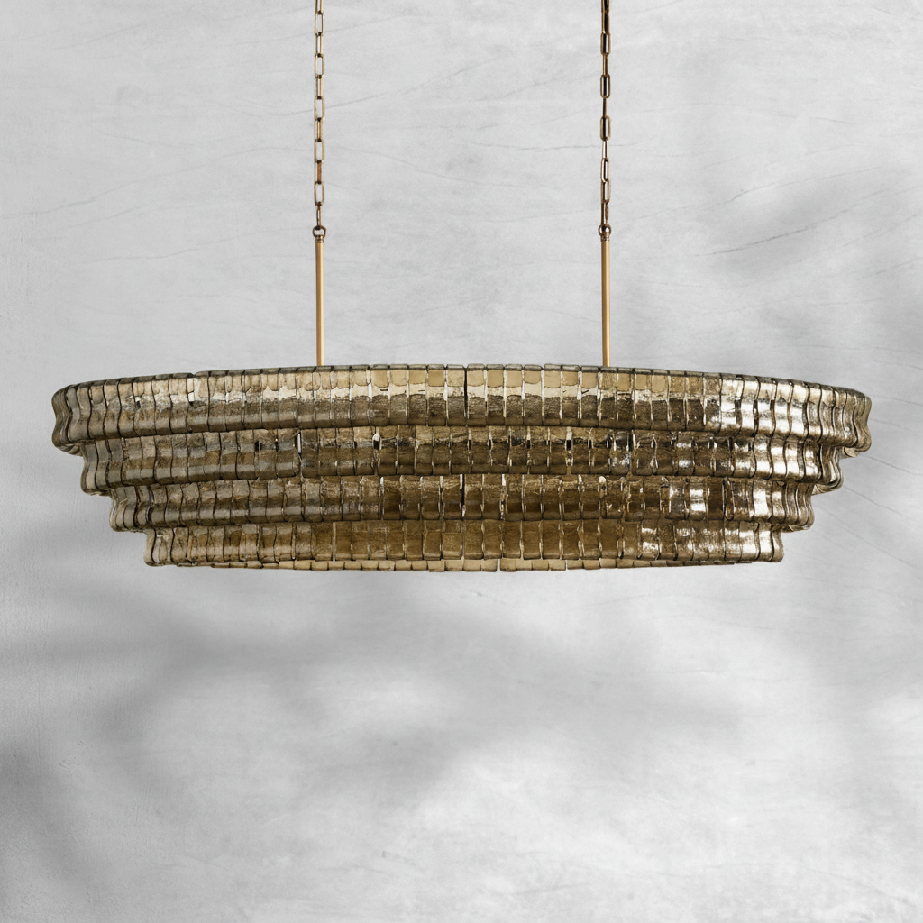 Luster Gaze Veridian Oval Grand Chandelier - Background Shot