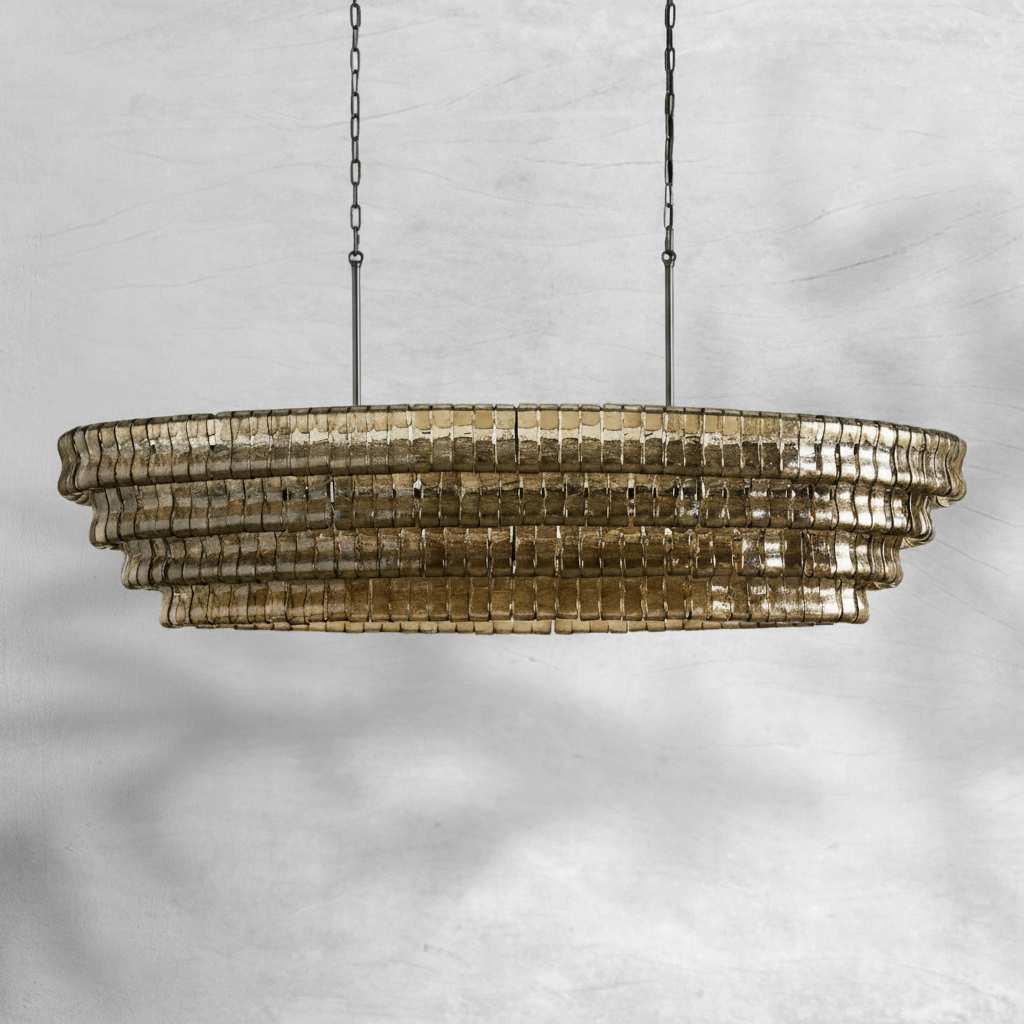 Luster Gaze Veridian Oval Grand Chandelier - Background Shot