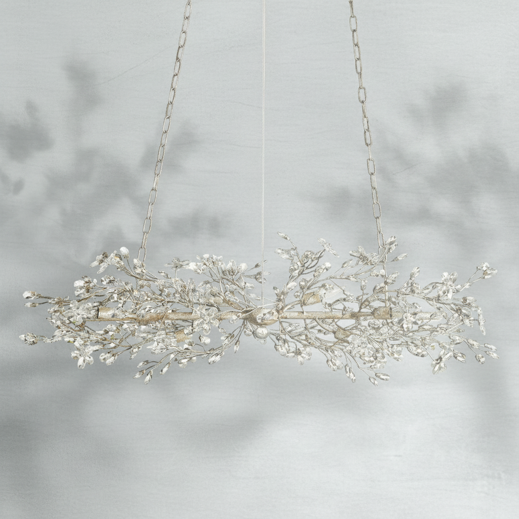 Luster Gaze Veridian Bloom Linear Chandelier - Background Shot