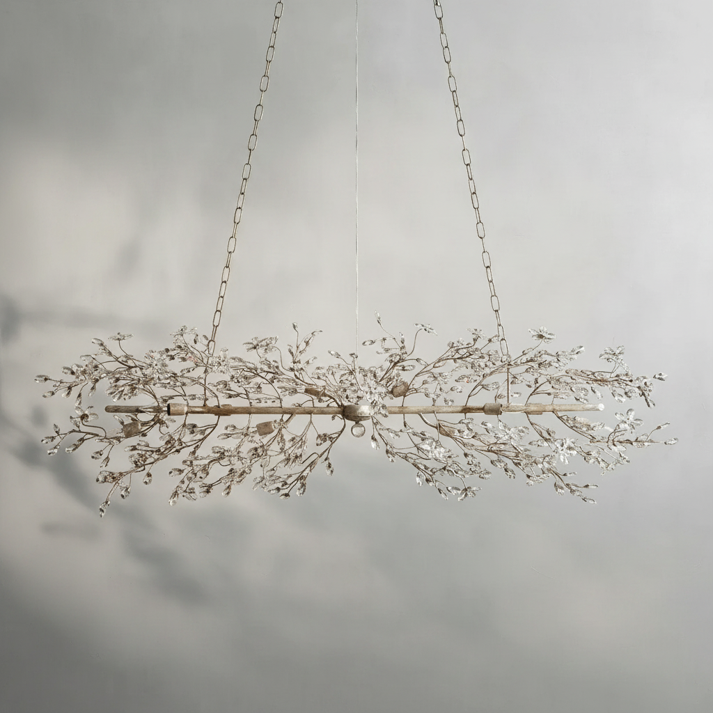 Luster Gaze Veridian Bloom Linear Chandelier - Background Shot