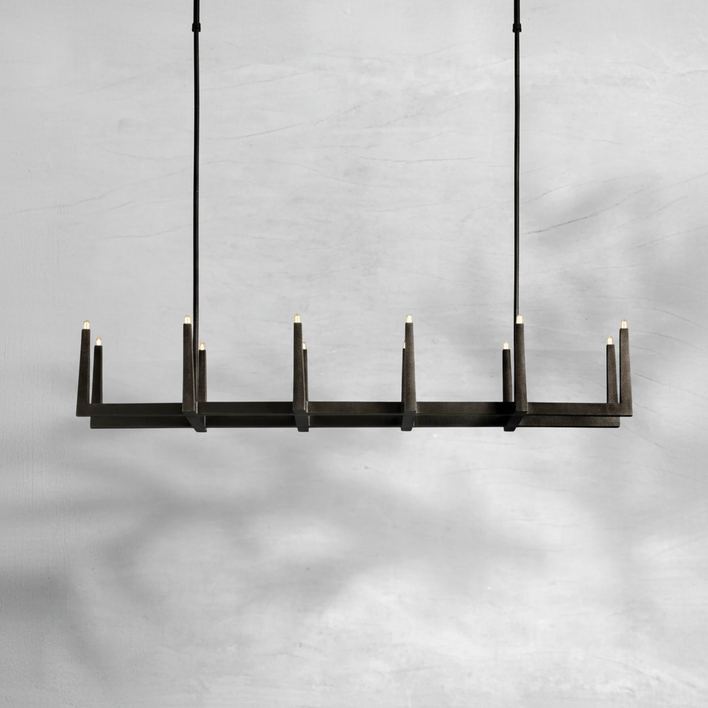 Luster Gaze Geometric Horizon Linear Chandelier - Background Shot