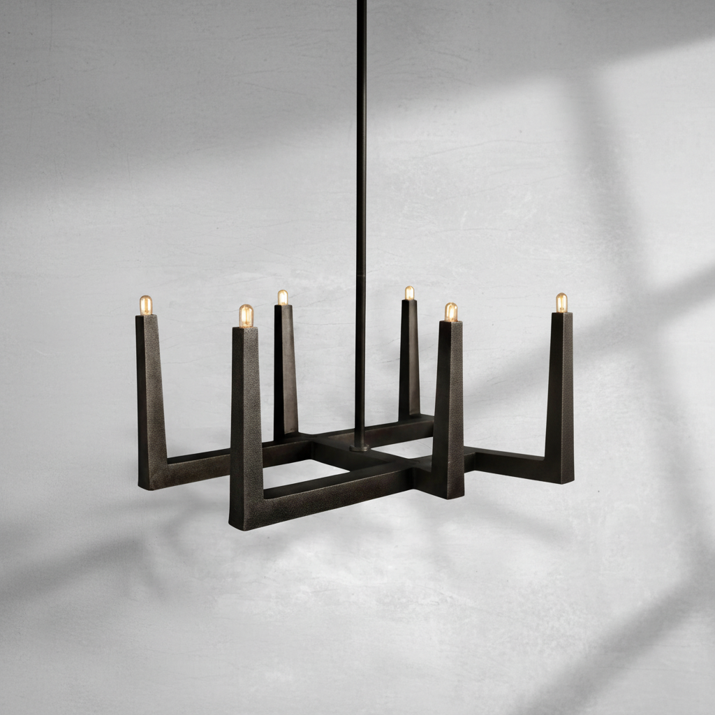 Luster Gaze Geometric Horizon Linear Chandelier - Background Shot