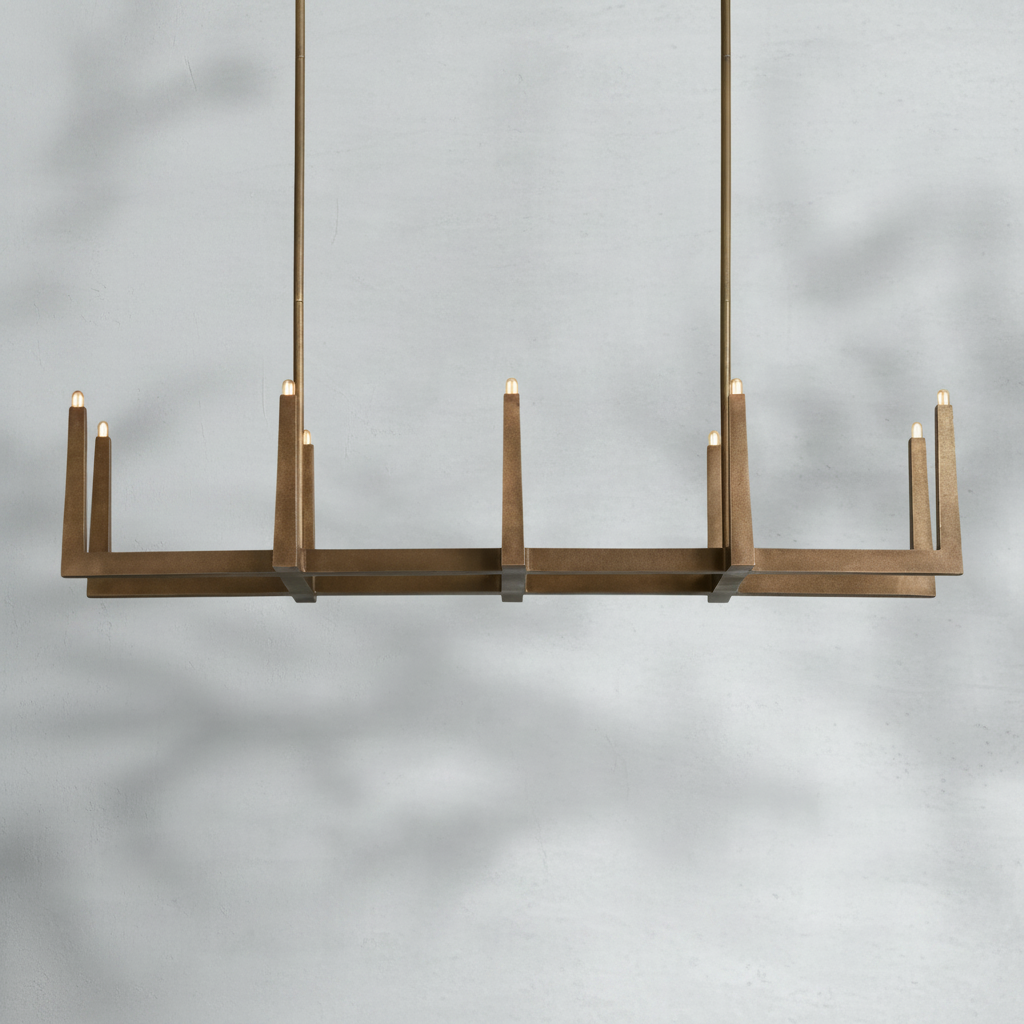 Luster Gaze Geometric Horizon Linear Chandelier - Background Shot