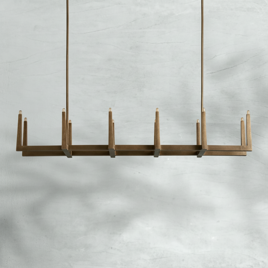 Luster Gaze Geometric Horizon Linear Chandelier - Background Shot