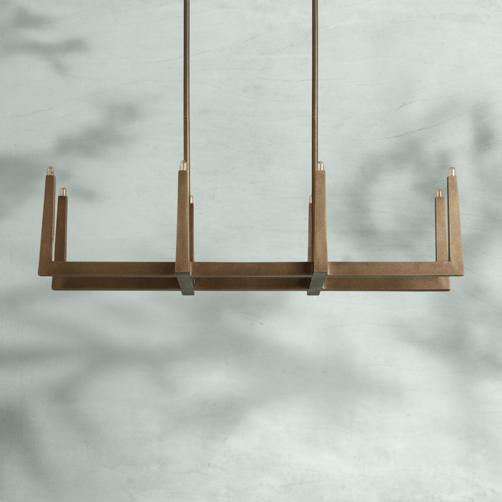 Luster Gaze Geometric Horizon Linear Chandelier - Background Shot