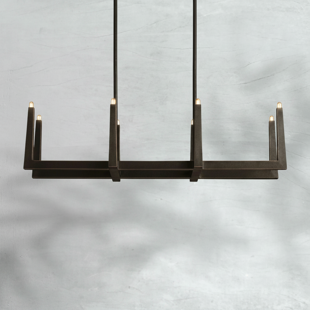 Luster Gaze Geometric Horizon Linear Chandelier - Background Shot